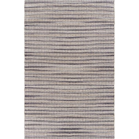 Homeroots 8 x 10 ft. Brown & Gray Striped Area Rug 395498